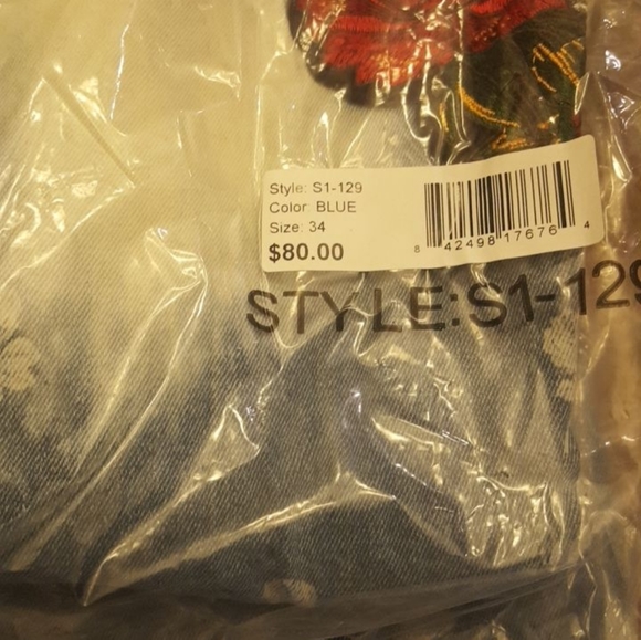 🆕️Distress Denim Flame Tiger Jeans 34w - Picture 8 of 8